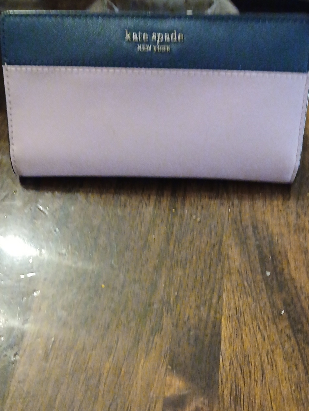 kate spade Two-Tone Black and Light Pink Continental Wallet EUC